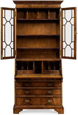Buckingham Georgian Mahogany Secretary Desk with Glass Doors | Jonathan Charles