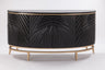 Buffet with Metal Base & Optional Wall Mirror Black – Artmax - Home Elegance USA