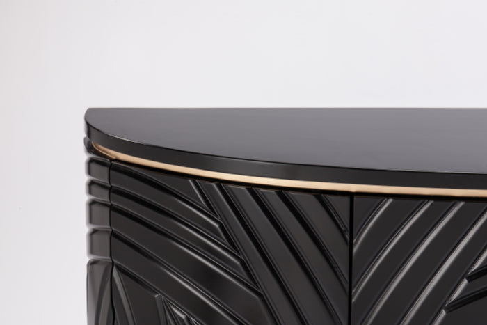 Buffet with Metal Base & Optional Wall Mirror Black – Artmax - Home Elegance USA