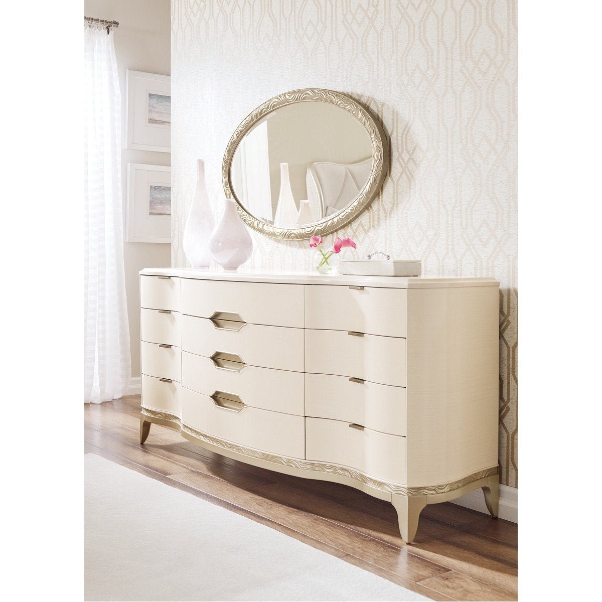 Adela Washed Alabaster Dresser | Caracole - CAR - C013 - 016 - 031 - Home Elegance USA - 3