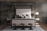 Cascade Modern Bronze Canopy Bed with Berber Fleece Upholstery | Universal Furniture