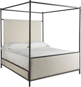 Cascade Modern Bronze Canopy Bed with Berber Fleece Upholstery | Universal Furniture