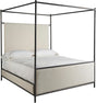 Cascade Modern Bronze Canopy Bed with Berber Fleece Upholstery | Universal Furniture