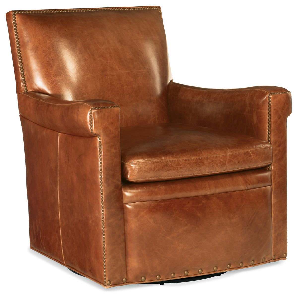 Jilian Leather Club Chair in Huntington Morrison Aniline Leather | Hooker