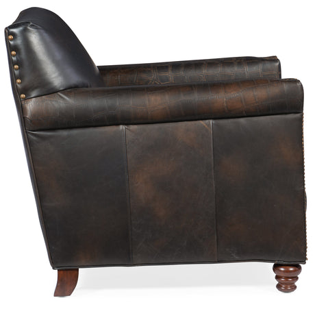 Potter Club Chair | Hooker Furniture | Old Saddle Fudge Leather | Traditional Style | SKU: CC719-01-089 - sold by Home Elegance USA