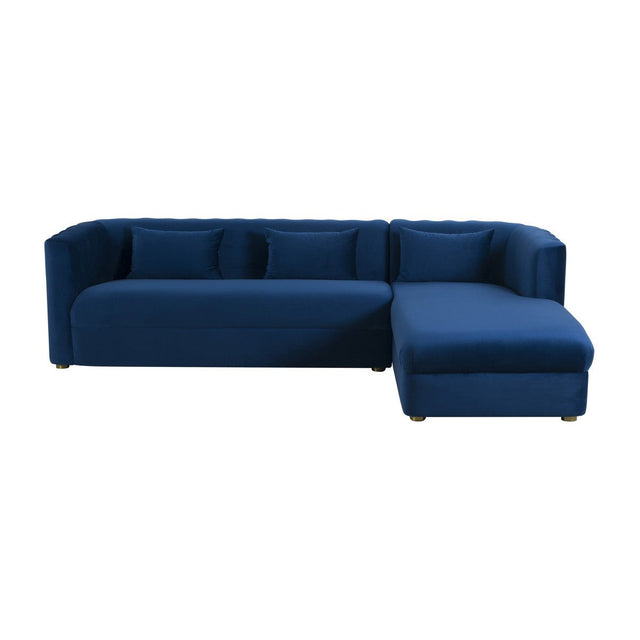 Callie Velvet Right Arm Sectional Sofa | TOV