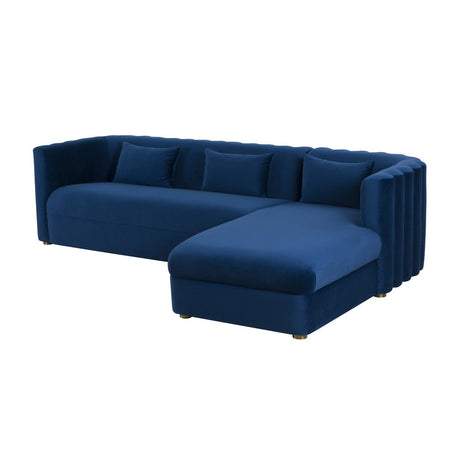 Callie Velvet Right Arm Sectional Sofa | TOV