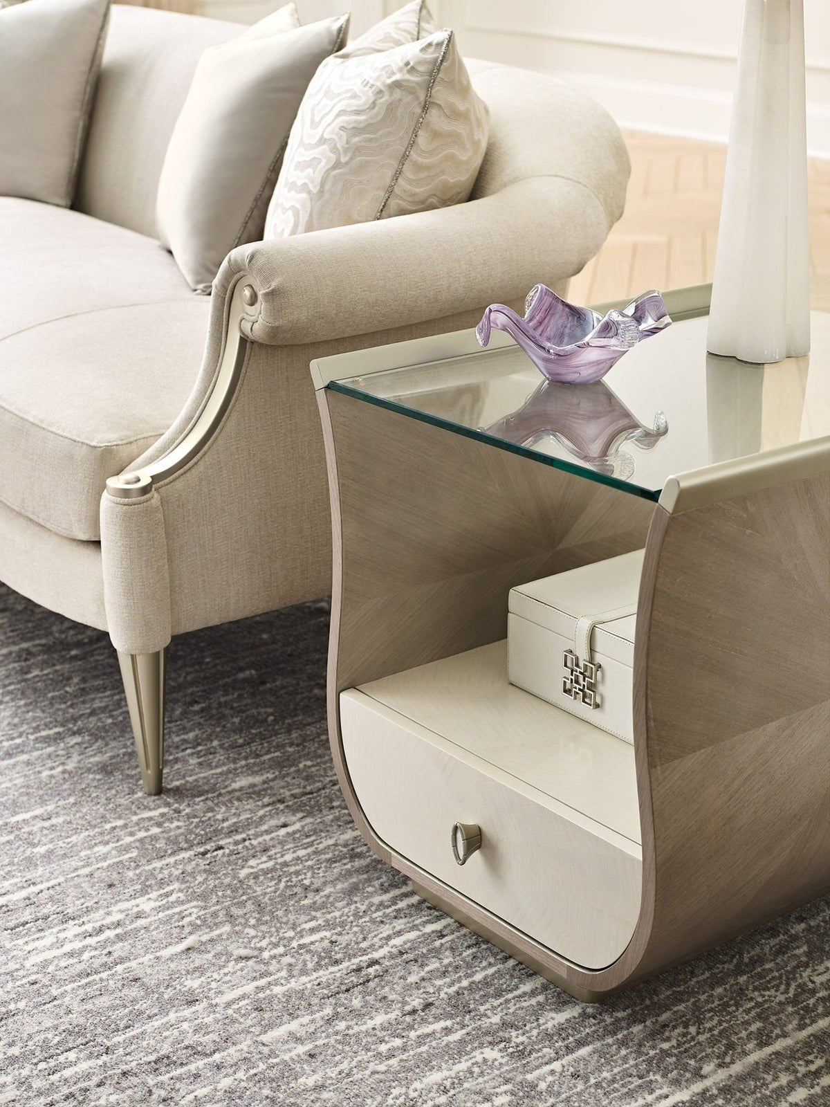 Caracole Compositions Lillian Rectangle End Table | Home Elegance USA