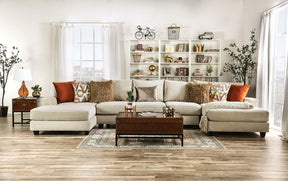 Carnforth Transitional Sectional in Tan Color by Furniture of America