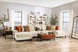 Carnforth Transitional Sectional in Tan Color by Furniture of America Furniture of America