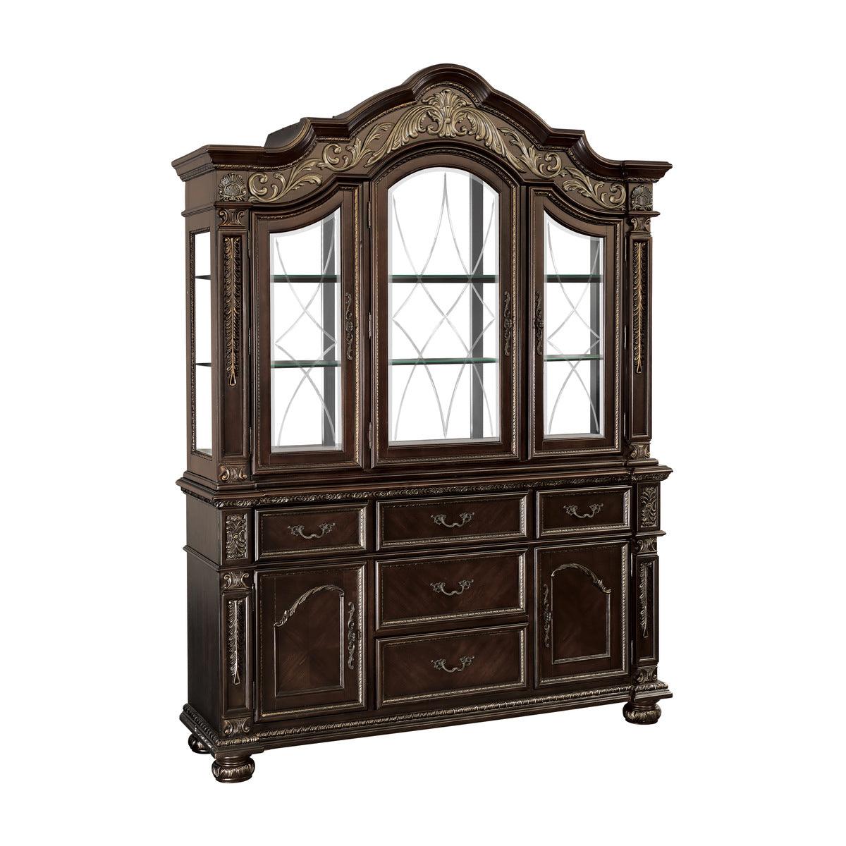 Catalonia China Cabinet in Dark Cherry by Homelegance Furniture