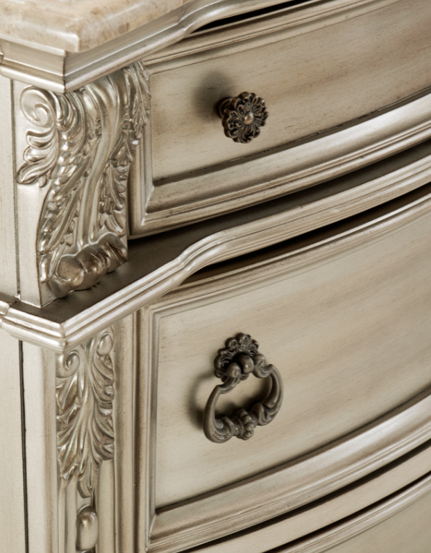 Cavalier Night Stand In Silver 1757SV-4 | Homelegance - sold by Home Elegance USA