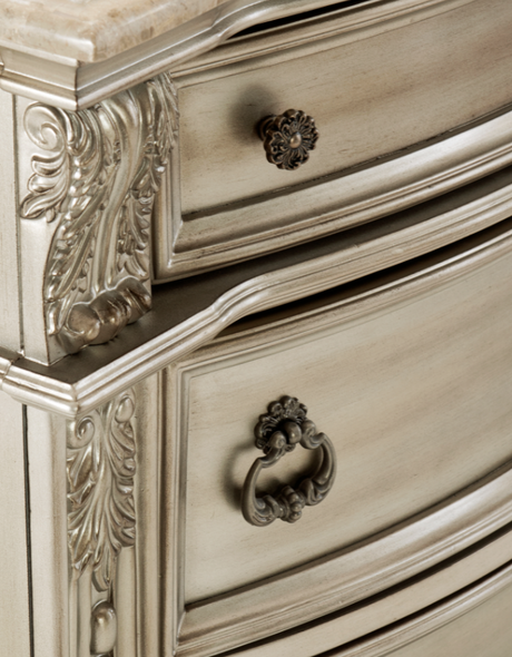 Cavalier Night Stand In Silver 1757SV-4 | Homelegance - sold by Home Elegance USA