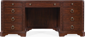 Hooker Furniture Charleston Executive Desk – Maraschino Cherry Wood with Leather Writing Surface - sold by Home Elegance USA