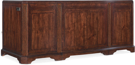 Hooker Furniture Charleston Executive Desk – Maraschino Cherry Wood with Leather Writing Surface - sold by Home Elegance USA