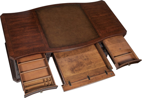 Hooker Furniture Charleston Executive Desk – Maraschino Cherry Wood with Leather Writing Surface - sold by Home Elegance USA