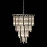 Chimes 18-Light Chandelier – Silver Waterfall Glass Luxury Lighting Fixture