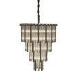 Chimes 18-Light Chandelier – Silver Waterfall Glass Luxury Lighting Fixture