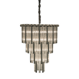 Chimes 18-Light Chandelier – Silver Waterfall Glass Luxury Lighting Fixture