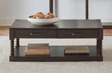 Christine Rectangular Transitional 2-Drawer Coffee Table in Coffee Bean by Coaster Furniture Coaster Furniture
