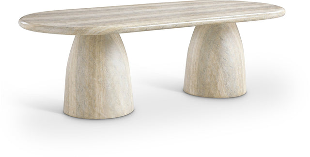 Cosenza 96" Travertine Finish Concrete Dining Table | Meridian Furniture | Home Elegance USA - main view