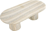 Cosenza 96" Travertine Finish Concrete Dining Table | Meridian Furniture | Home Elegance USA - top view