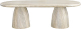 Cosenza 96" Travertine Finish Concrete Dining Table | Meridian Furniture | Home Elegance USA - front view