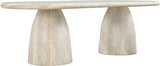 Cosenza 96" Travertine Finish Concrete Dining Table | Meridian Furniture | Home Elegance USA - side view