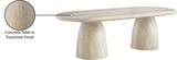 Cosenza 96" Travertine Finish Concrete Dining Table | Meridian Furniture | Home Elegance USA - details view