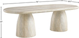 Cosenza 96" Travertine Finish Concrete Dining Table | Meridian Furniture | Home Elegance USA - dimensions view