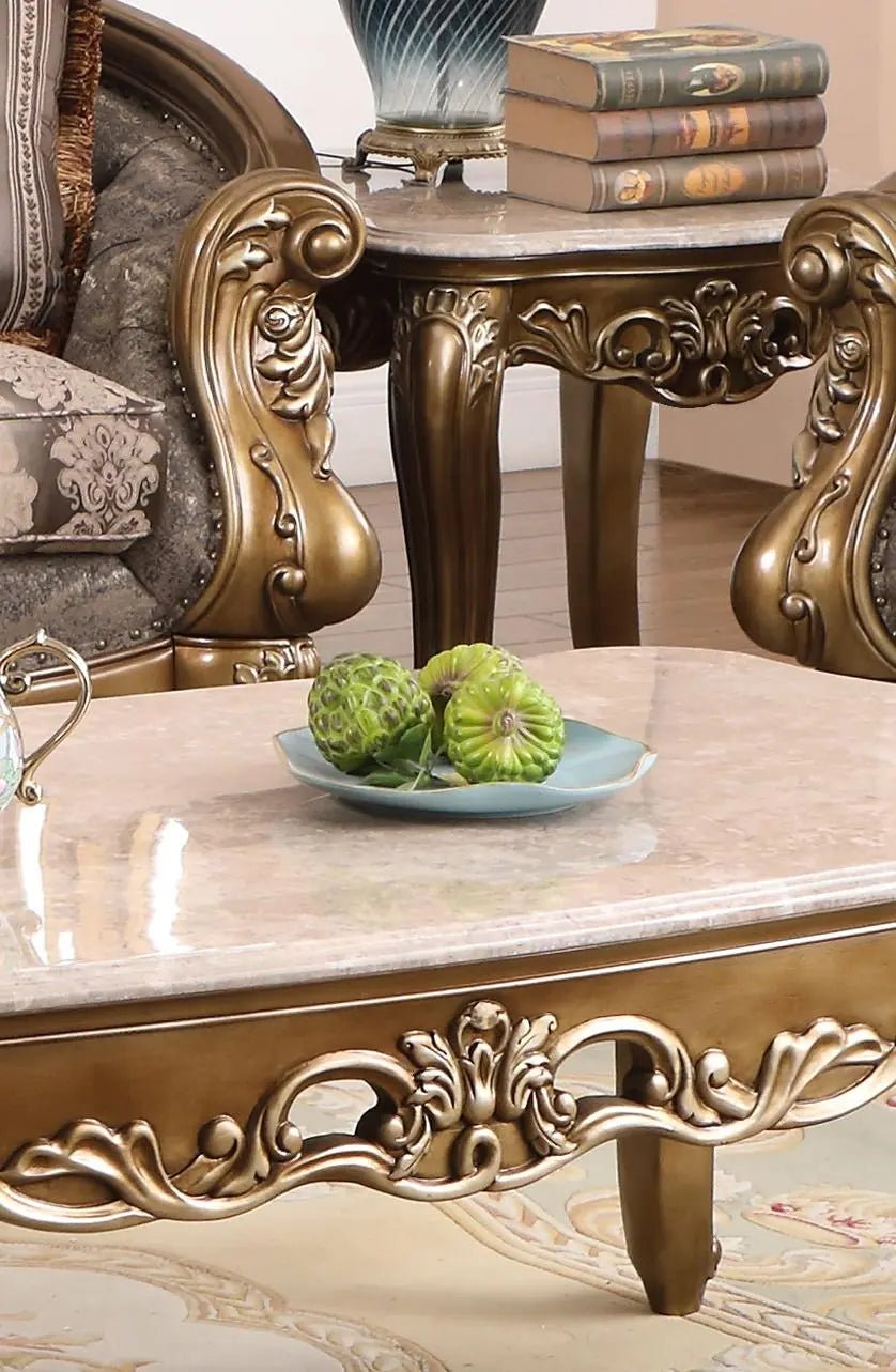 Amelia Traditional Style End Table In Bronze Finish Wood | Cosmos - 4095BZAME - Home Elegance USA - 4