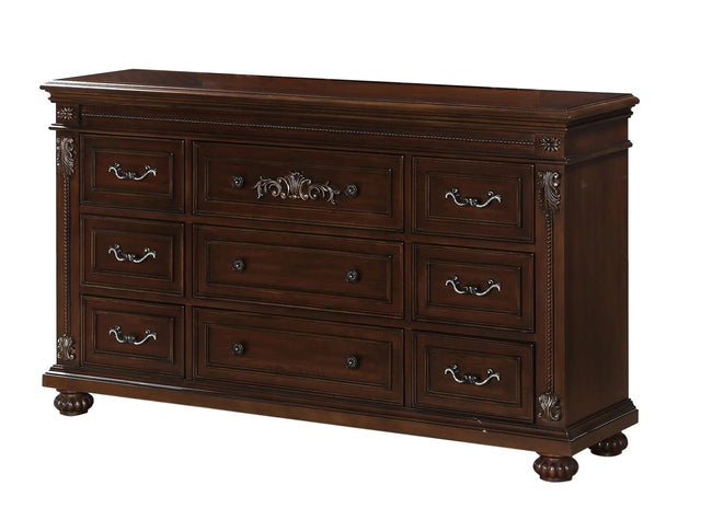 Destiny Traditional Style Dresser In Cherry Finish Wood | Cosmos - 1042CHDES - Home Elegance USA - 1