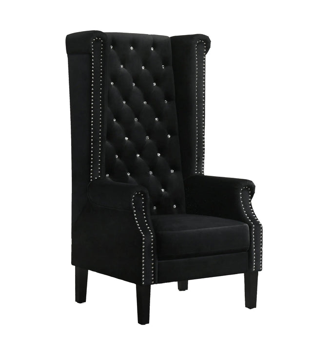 Bollywood Transitional Style Black Accent Chair | Cosmos - 3037BLKBOL - Home Elegance USA - 1