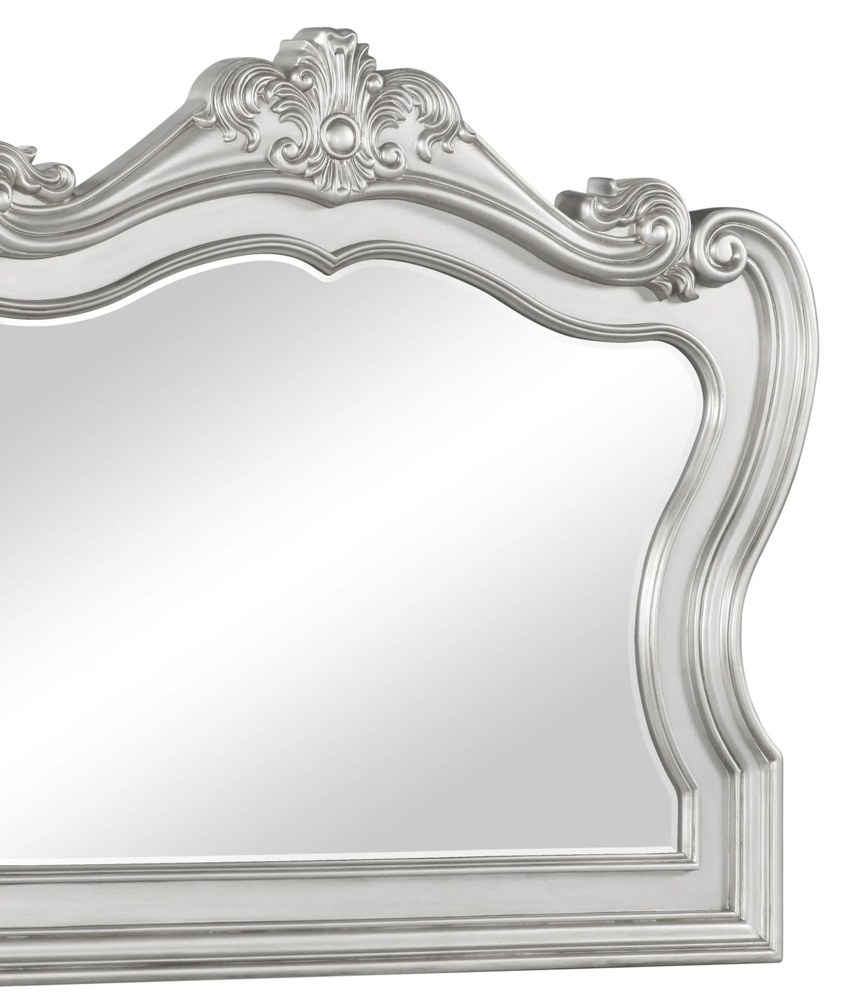 Adriana Transitional Style Mirror In Silver Finish Wood | Cosmos | Home Elegance USA