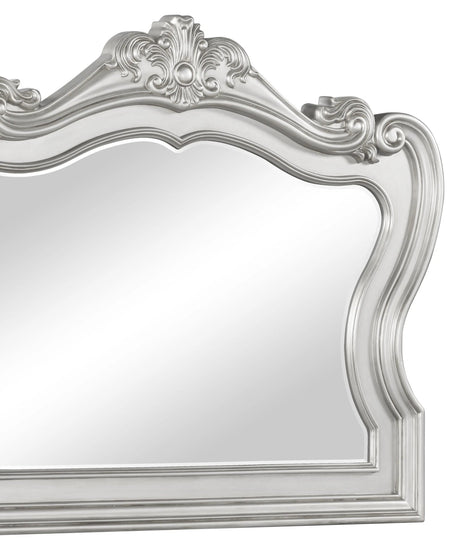 Adriana Transitional Style Mirror In Silver Finish Wood | Cosmos - 1074SIAD2 - Home Elegance USA - 2