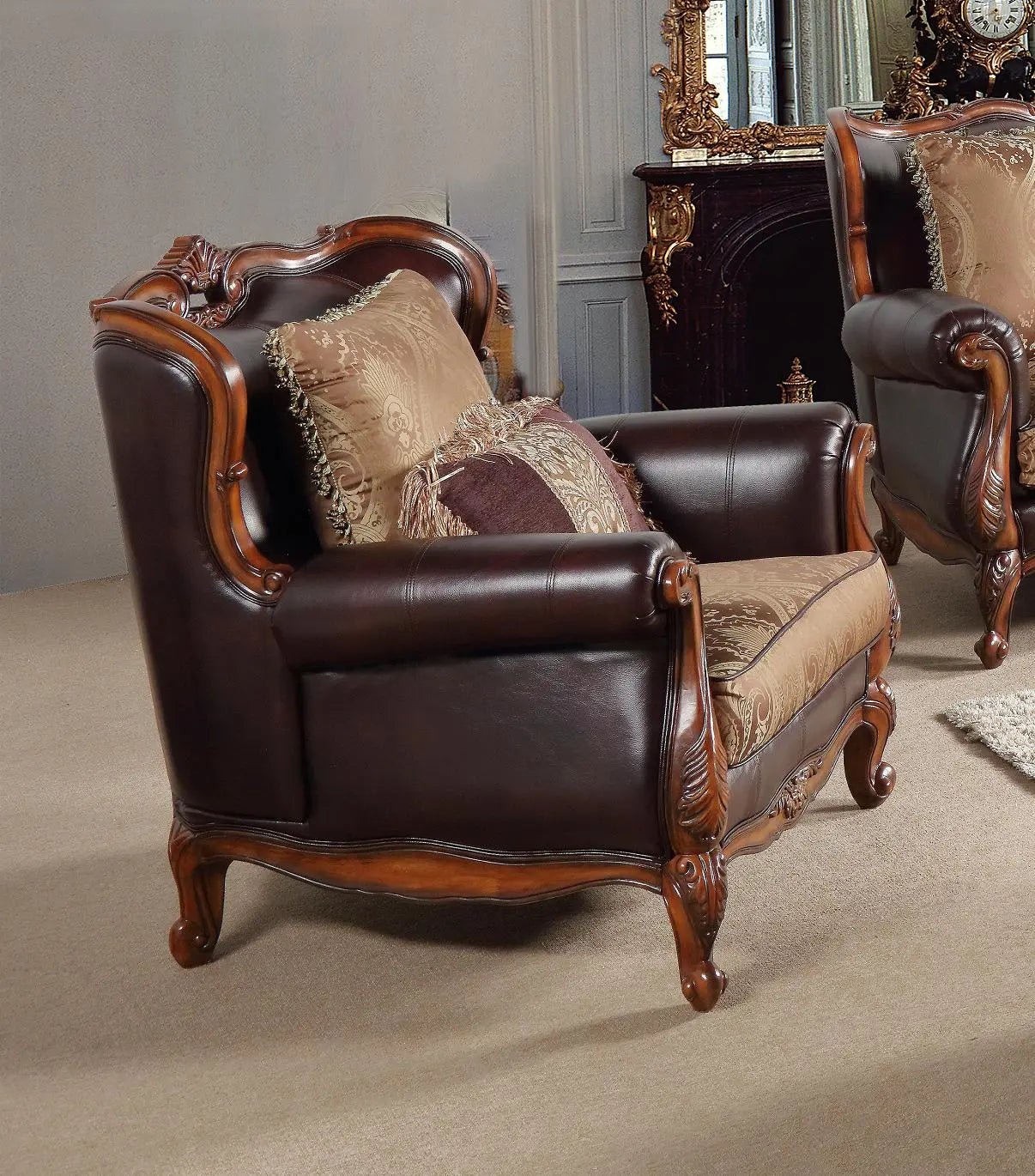 Anne Traditional Style Chair In Cherry Finish Wood | Cosmos - 3037CHANN - Home Elegance USA - 1