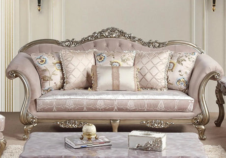 Ariana Traditional Style Sofa In Champagne Finish Wood | Cosmos - 3035PEARI - Home Elegance USA - 1