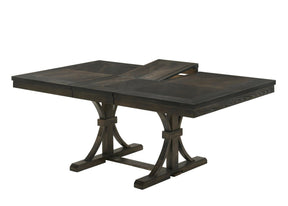 Asbury Transitional Dining Table Dark Brown Wood – Seats 6 | Cosmos