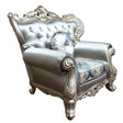 Ariel Transitional Style Chair In Silver Finish Wood | Cosmos