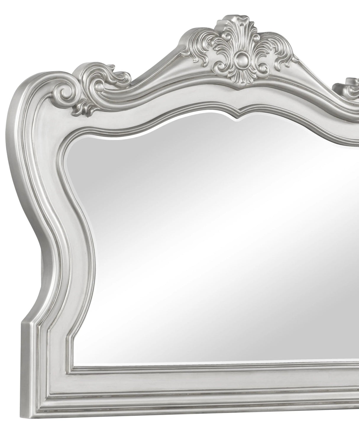 Adriana Transitional Style Mirror In Silver Finish Wood | Cosmos - 1074SIAD2 - Home Elegance USA - 3