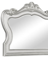 Adriana Transitional Style Mirror In Silver Finish Wood | Cosmos | Home Elegance USA