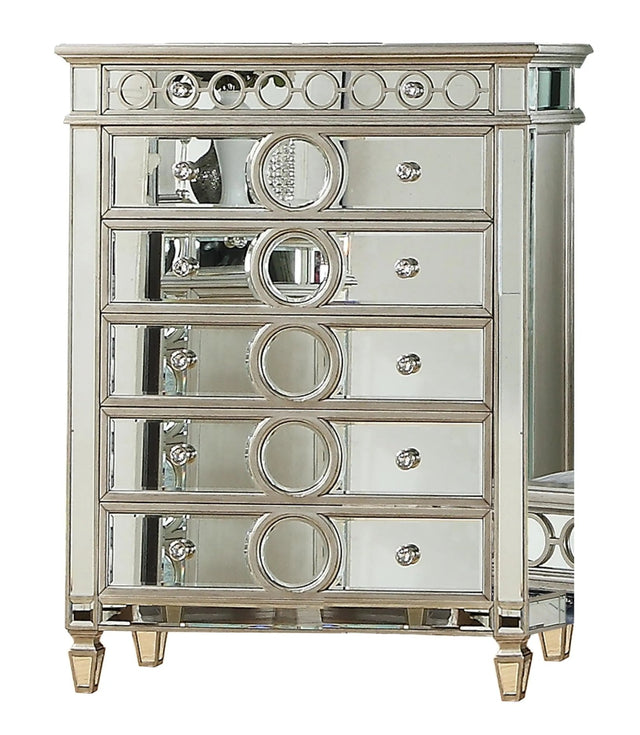 Brooklyn Contemporary Style Chest In Silver Finish Wood | Cosmos - 1070BLBRO - Home Elegance USA - 1