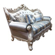 Ariel Transitional Style Sofa In Silver Finish Wood | Cosmos