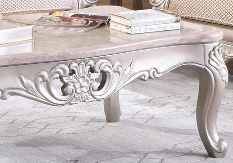 Daisy Traditional Style Coffee Table In Pearl Finish Wood | Cosmos - 4089BGDAI - Home Elegance USA - 2