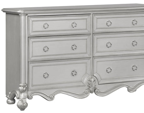 Adriana Transitional Style Dresser In Silver Finish Wood | Cosmos - 1072SIAD2 - Home Elegance USA - 3