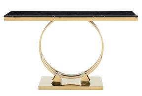 Alisa Modern Style Marble Console Table With Metal Base | Cosmos