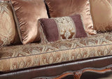 Anne Traditional Style Sofa In Cherry Finish Wood | Cosmos | Home Elegance USA