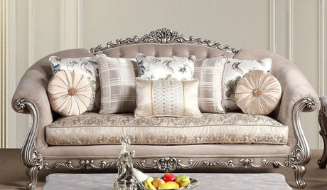 Cristina Traditional Style Sofa In Silver Finish Wood | Cosmos - 3035SICRI - Home Elegance USA - 1