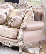 Daisy Traditional Style Loveseat In Pearl Finish Wood | Cosmos | Home Elegance USA