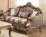 Amelia Traditional Style Loveseat In Bronze Finish Wood | Cosmos | Home Elegance USA